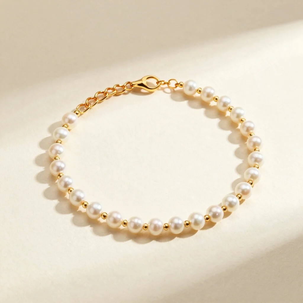 Ruhi Pearl Station Chain Bracelet